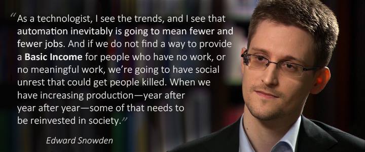Edward Snowden basic income